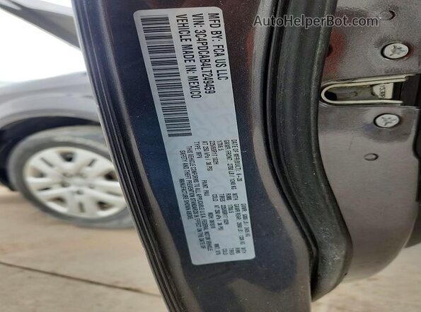 3C4PDCAB4LT249459 2020 DODGE JOURNEY Gray Vista de la etiqueta del VIN