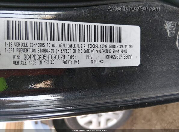 3C4PDCAB5HT601679 2017 DODGE JOURNEY Black Engine compartment view