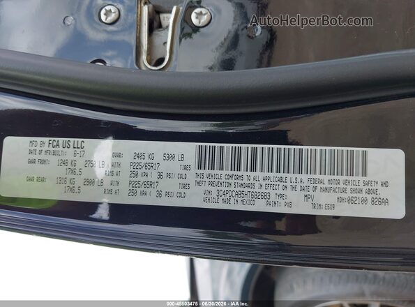 3C4PDCAB5HT682683 2017 DODGE JOURNEY Black Շարժիչի բաժամունքի տեսք