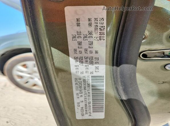3C4PDCAB6HT604798 2017 DODGE JOURNEY Зеленый Вид наклейки с VIN-кодом