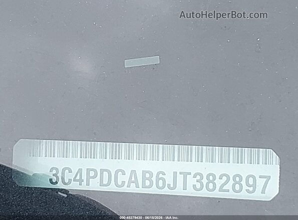 3C4PDCAB6JT382897 2018 DODGE JOURNEY Gray 