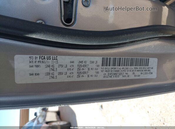 3C4PDCAB9GT162517 2016 DODGE JOURNEY Gray ძრავის განყოფილების ხედი