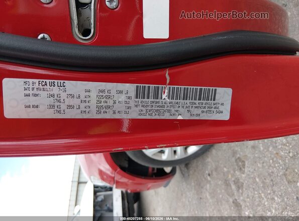 3C4PDCAB9GT247891 2016 DODGE JOURNEY Red Engine compartment view