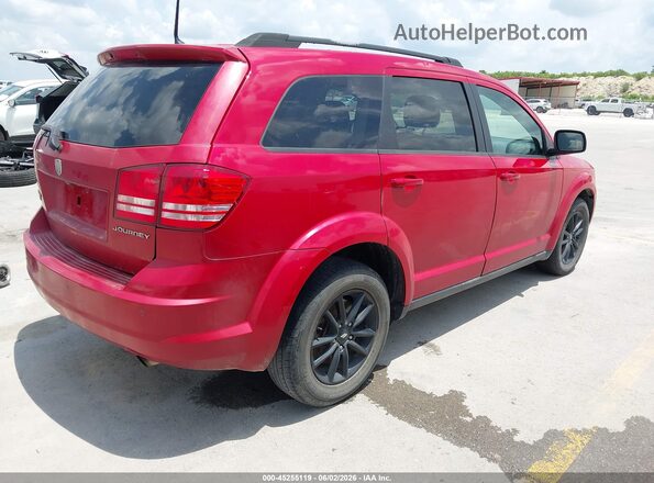 3C4PDCAB9LT251143 2020 DODGE JOURNEY Красный Задняя правая четверть