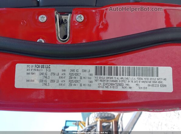 3C4PDCABXHT529653 2017 DODGE JOURNEY Red Widok komory silnika