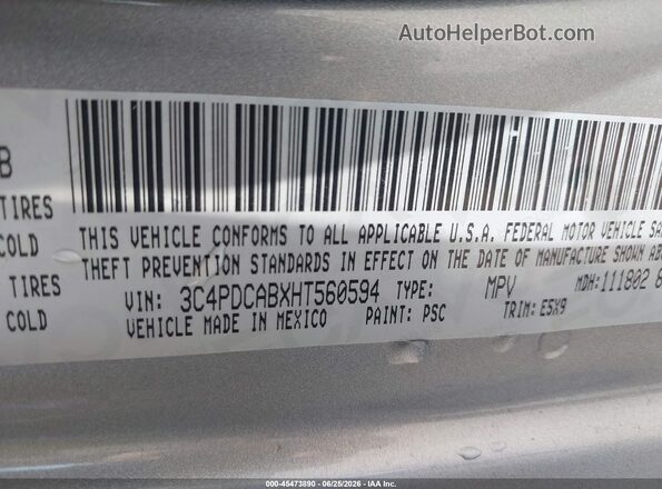 3C4PDCABXHT560594 2017 DODGE JOURNEY Gray Engine compartment view