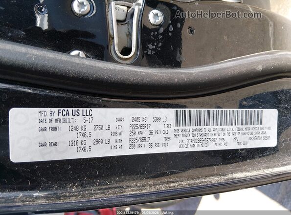 3C4PDCBB5HT670287 2017 DODGE JOURNEY Черный Вид подкапотного пространства