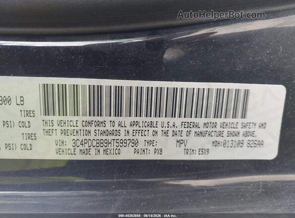3C4PDCBB9HT599790 2017 DODGE JOURNEY Black 