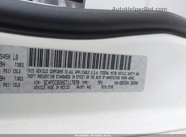 3C4PDCBG0GT117878 2016 DODGE JOURNEY White ძრავის განყოფილების ხედი