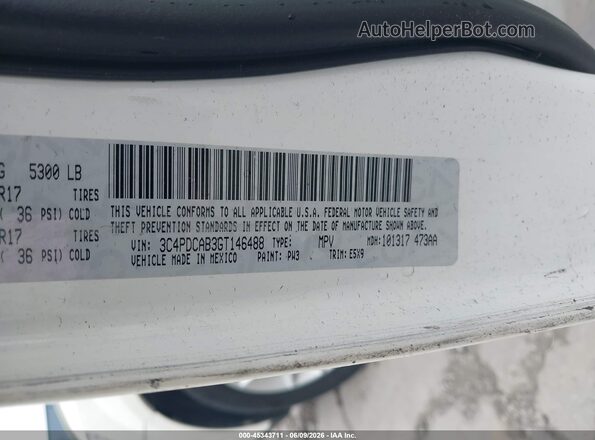 3C4PDCBG2HT518592 2017 DODGE JOURNEY Tan Շարժիչի բաժամունքի տեսք