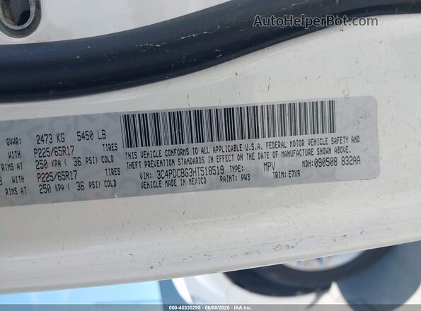 3C4PDCBG3HT518519 2017 DODGE JOURNEY White Vista del compartimento del motor