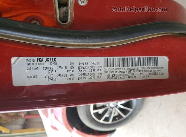 3C4PDCBG8JT528467 2018 DODGE JOURNEY Red 