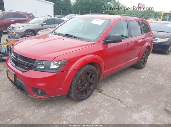 3C4PDCBGXJT243821 2018 DODGE JOURNEY Red Առջևի ձախ երեք քառորդ տեսարան