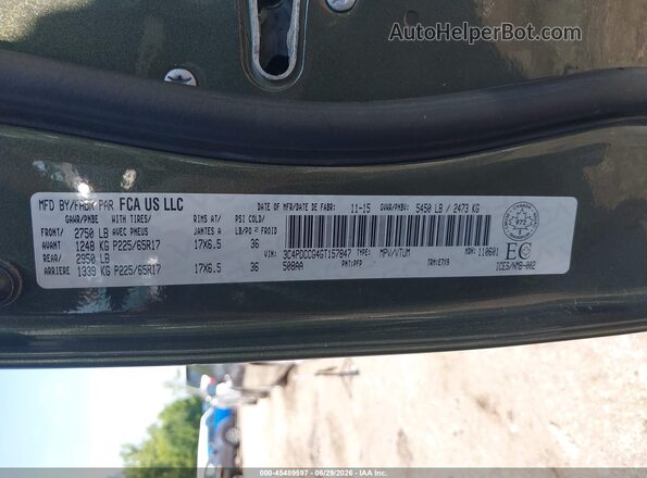 3C4PDCCG4GT157847 2016 DODGE JOURNEY Green Widok komory silnika