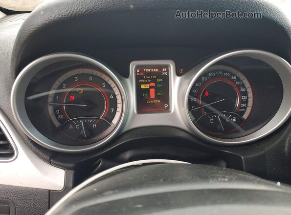 3C4PDCCG8GT230136 2016 DODGE JOURNEY White Vista del cuadro de instrumentos