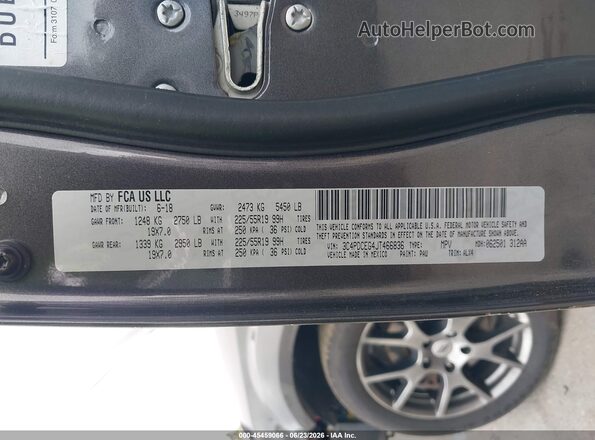 3C4PDCEG4JT466836 2018 DODGE JOURNEY Gray Engine compartment view