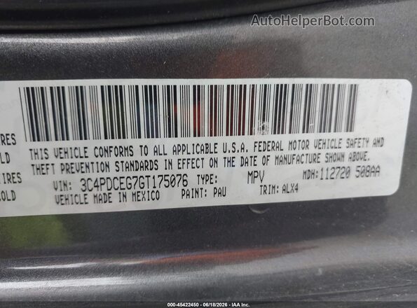 3C4PDCEG7GT175076 2016 DODGE JOURNEY Brown 