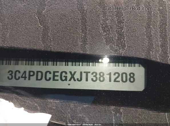 3C4PDCEGXJT381208 2018 DODGE JOURNEY Серый Вид подкапотного пространства