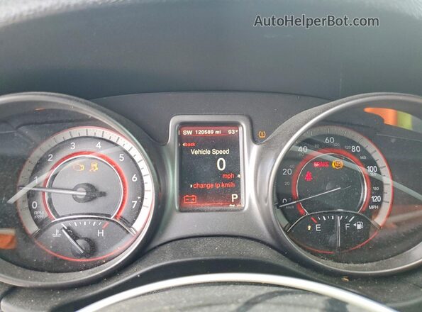 3C4PDCGB1KT738052 2019 DODGE JOURNEY White Widok zestawu wskaźników