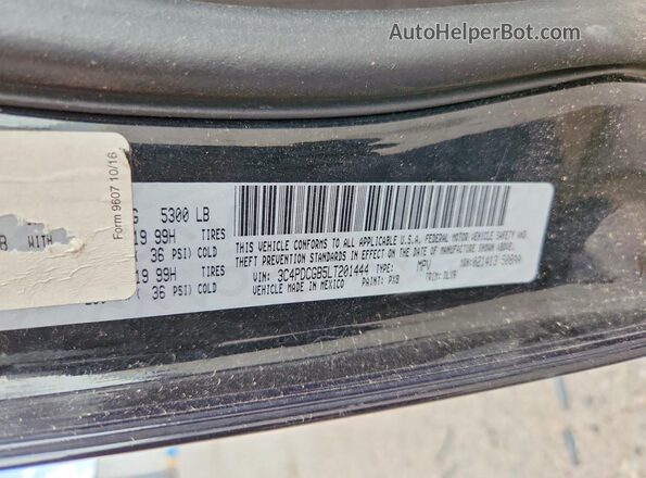 3C4PDCGB5LT201444 2020 DODGE JOURNEY Черный Вид наклейки с VIN-кодом