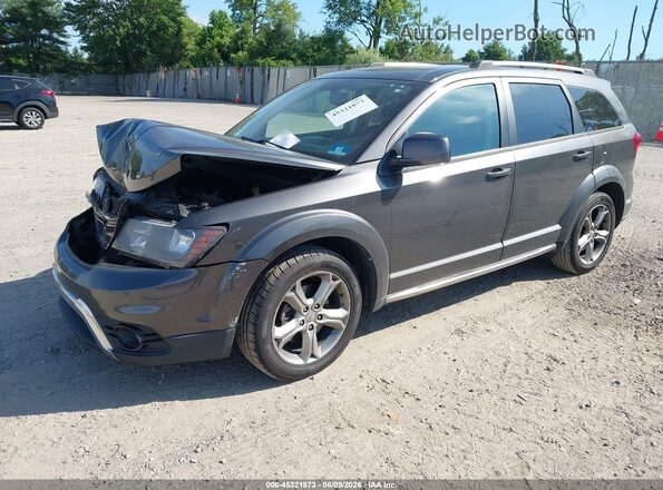 3C4PDCGBXHT525464 2017 DODGE JOURNEY Gray Առջևի ձախ երեք քառորդ տեսարան
