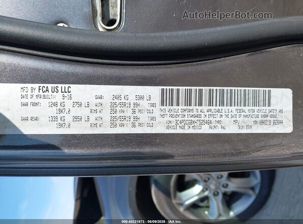 3C4PDCGBXHT525464 2017 DODGE JOURNEY Gray Շարժիչի բաժամունքի տեսք