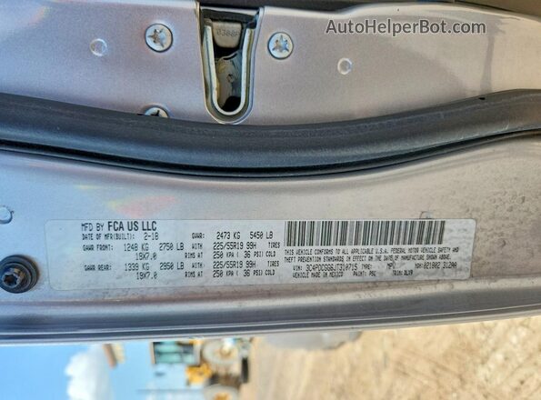 3C4PDCGG6JT310715 2018 DODGE JOURNEY Silver Vista interior de 360 grados
