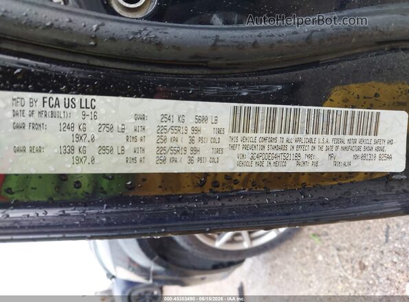 3C4PDDEG4HT521169 2017 DODGE JOURNEY Черный Вид подкапотного пространства
