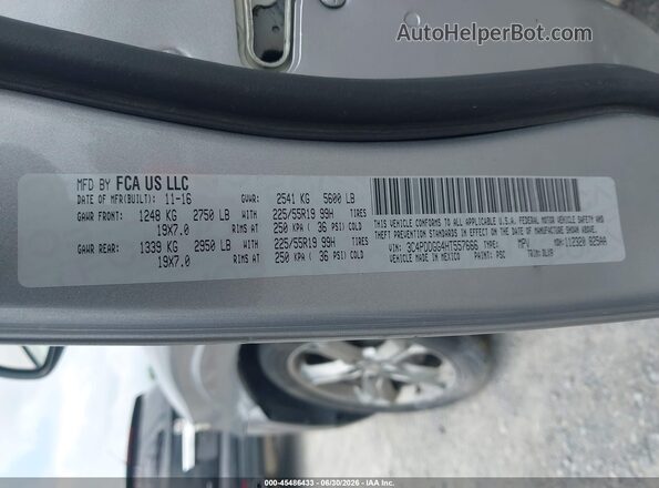 3C4PDDGG4HT557666 2017 DODGE JOURNEY Gray ძრავის განყოფილების ხედი