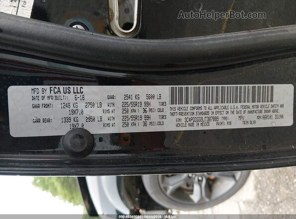 3C4PDDGG9JT387889 2018 DODGE JOURNEY Black Вид підкапотного простору