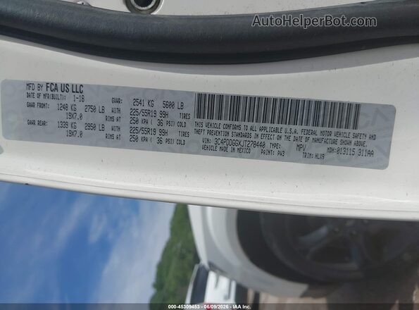 3C4PDDGGXJT278440 2018 DODGE JOURNEY White Vista del compartimento del motor