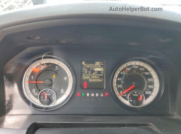 3C63R3CL5HG662374 2017 RAM 3500 Black Instrument cluster view