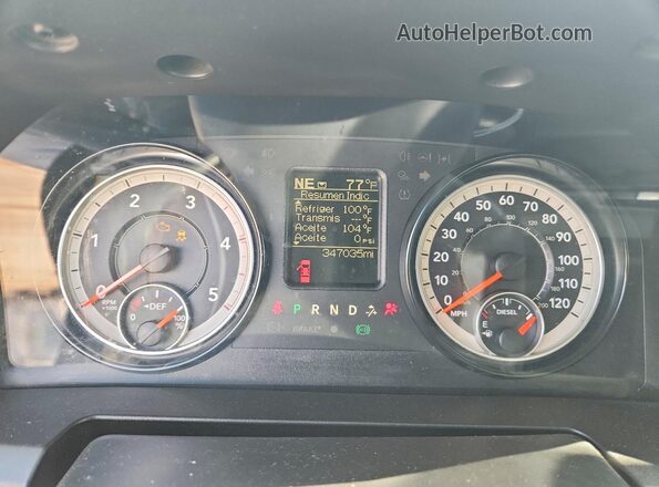 3C63R3DL2GG296810 2016 RAM 3500 Black Widok zestawu wskaźników