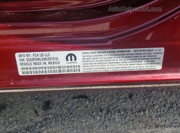3C63R3ML2NG357618 2022 RAM 3500 Red Engine compartment view