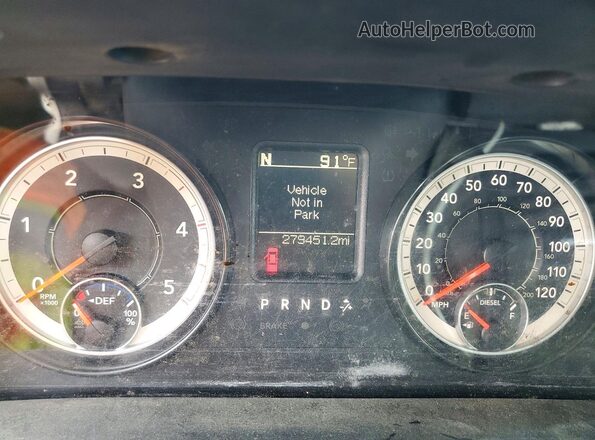 3C63RRGLXGG196338 2016 RAM 3500 White Widok zestawu wskaźników