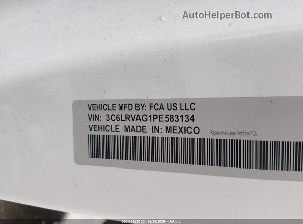 3C6LRVAG1PE583134 2023 RAM PROMASTER 1500 White Շարժիչի բաժամունքի տեսք