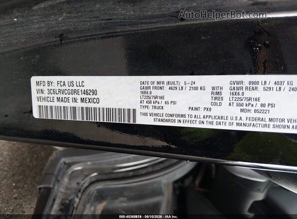 3C6LRVCG0RE146290 2024 RAM PROMASTER 2500 Black Շարժիչի բաժամունքի տեսք