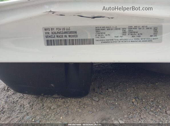 3C6LRVCG4ME585596 2021 RAM PROMASTER 2500 White Vista del compartimento del motor