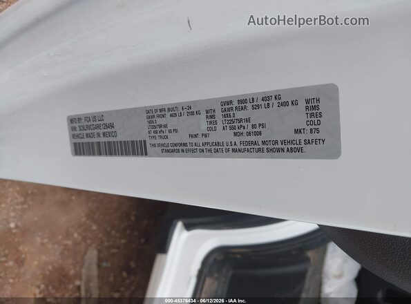 3C6LRVCG4RE126494 2024 RAM PROMASTER 2500 White 