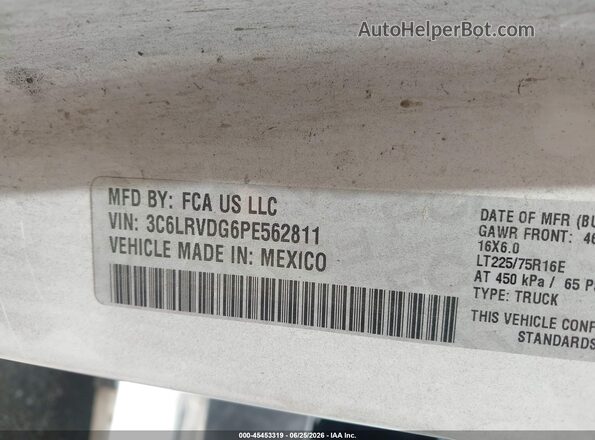 3C6LRVDG6PE562811 2023 RAM PROMASTER 2500 Белый Вид подкапотного пространства