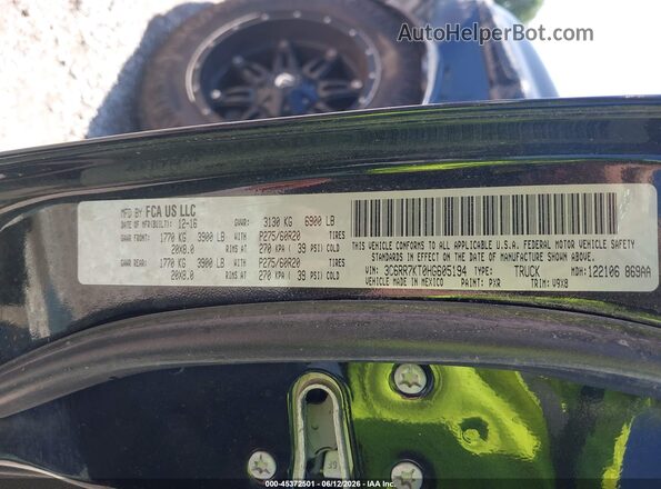 3C6RR7KT0HG605194 2017 RAM 1500 Black Շարժիչի բաժամունքի տեսք