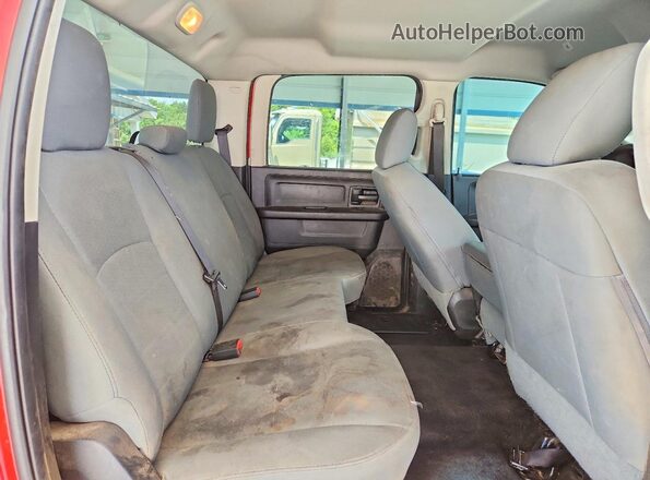 3C6RR7KT7HG746411 2017 RAM 1500 Red Rear seats view