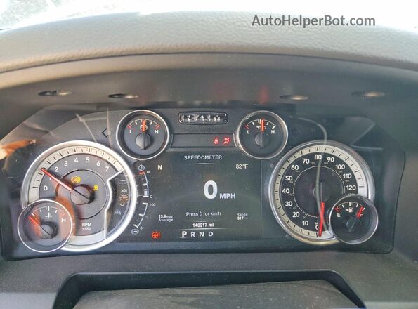 3C6RR7LTXGG232937 2016 RAM 1500 Black Instrument cluster view