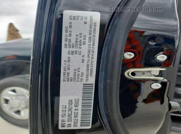 3C6UR5CJ3RG114244 2024 RAM 2500 Black VIN կոդի պիտակի տեսք