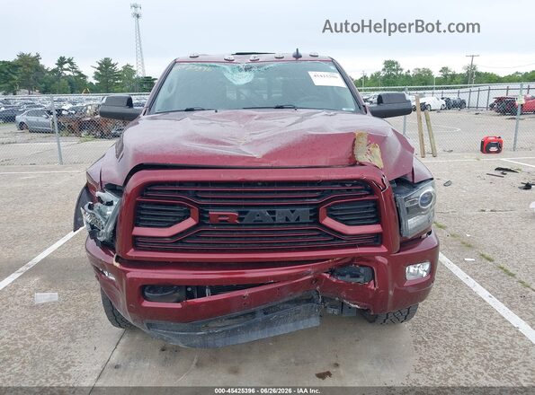 3C6UR5FL7JG307272 2018 RAM 2500 Burgundy Սարքավորումների վահանակի տեսք