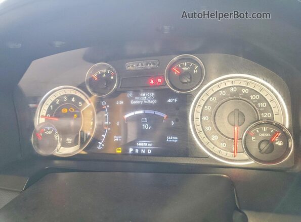 3C6UR5KL4HG591122 2017 RAM 2500 Charcoal Սարքավորումների վահանակի տեսք