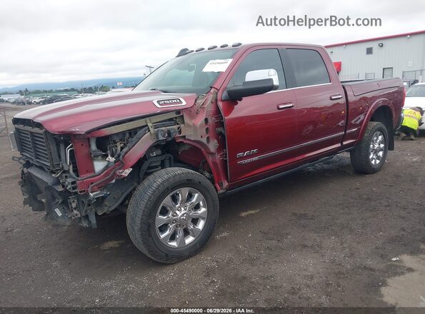 3C6UR5SL6KG718752 2019 RAM 2500 Burgundy Передня ліва чверть