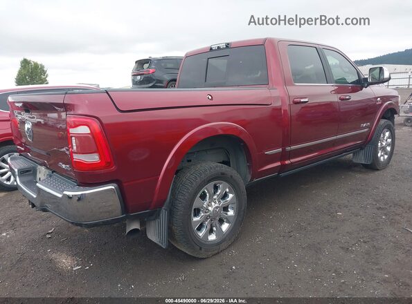 3C6UR5SL6KG718752 2019 RAM 2500 Burgundy Задня права чверть