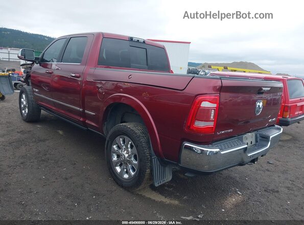 3C6UR5SL6KG718752 2019 RAM 2500 Burgundy Задня ліва чверть