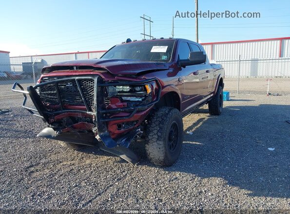 3C6UR5TL9NG101476 2022 RAM 2500 Burgundy წინა მარცხენა ხედი სამი მეოთხედიდან